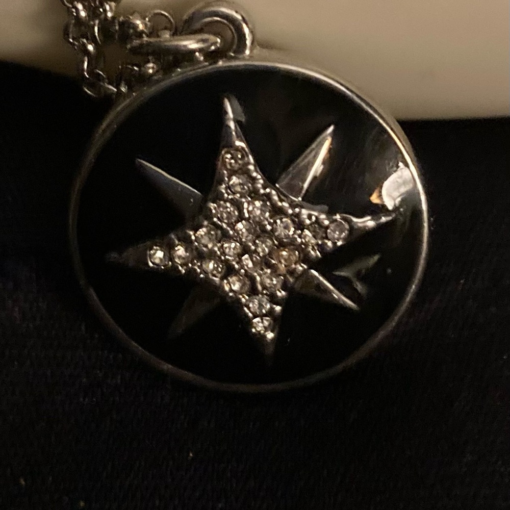 Lia Sophia "Stargazer" Black Enamel Necklace